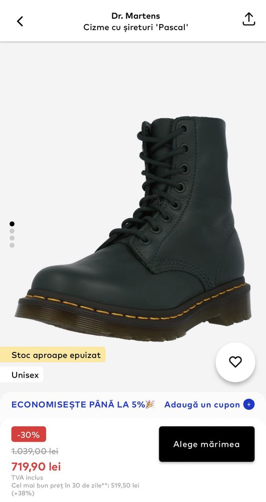 Cupon discount dr martens