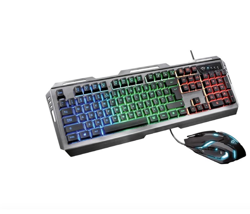 Tastatură Metal  + Mouse pentru jocuri TRUST GXT845 Tural