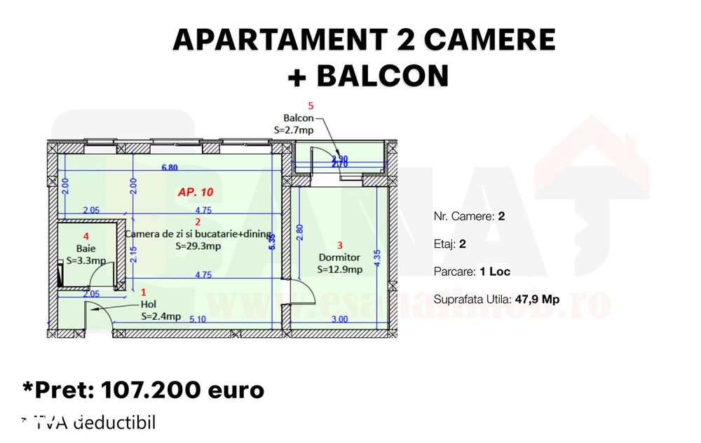 Ap. 2 cam. | NOU | Predare imediata | Zona Ideala | DEZVOLTATOR |VIDEO