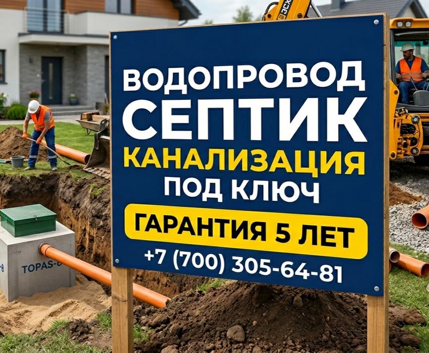 Септик под ключ Канализация Водопровод Сантехник Жби Кольца