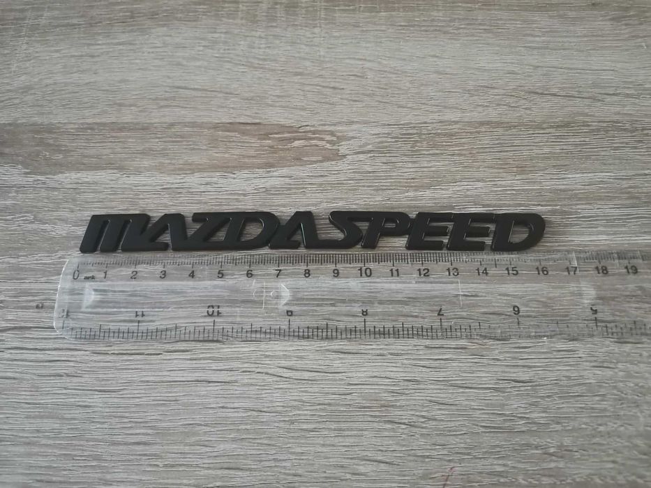 черен метален надпис MazdaSpeed за Mazda