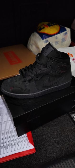 Air jordan 1 mid dk smoke gray