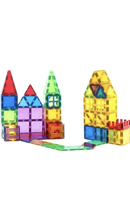 Magnetic tiles 3D  - 120 piese magnetice patrat 7.5cm, conform UE