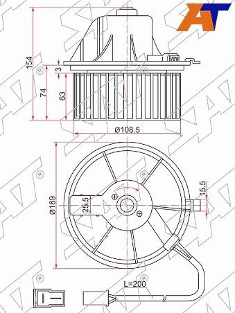 Мотор отопителя салона Audi 80