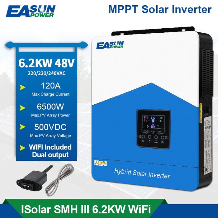 Invertor -!!Nou!!-hibrid offgrid Easun  6.2 kw. !!! SIGILAT!!!