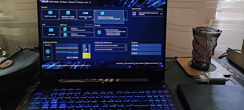 ASUS TUF Gaming A15 FA507NU (RTX 4050 6GB 16GB ram 512 rom
