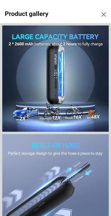 Pompa 10bar bicicleta auto mingi fara fir acumulator