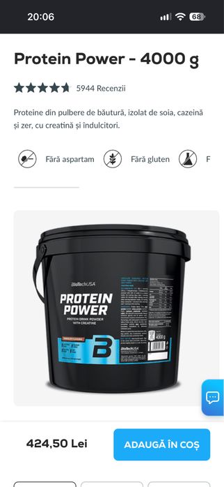 Vand Protein Gust Vanilie