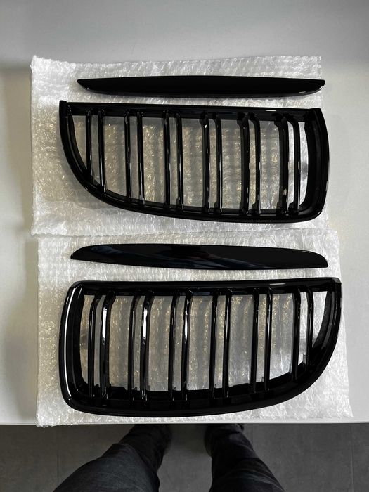 Grile Duble M Negru Lucios Bmw Seria 3 E90/E91 NON-LCI