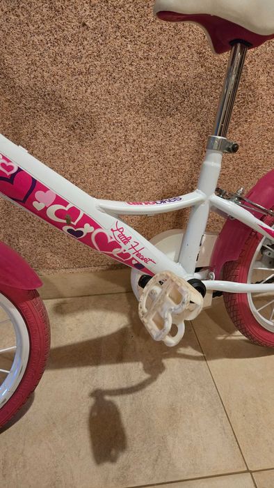 Dino bikes Детски велосипед с помощни колела Little heart (14инча)