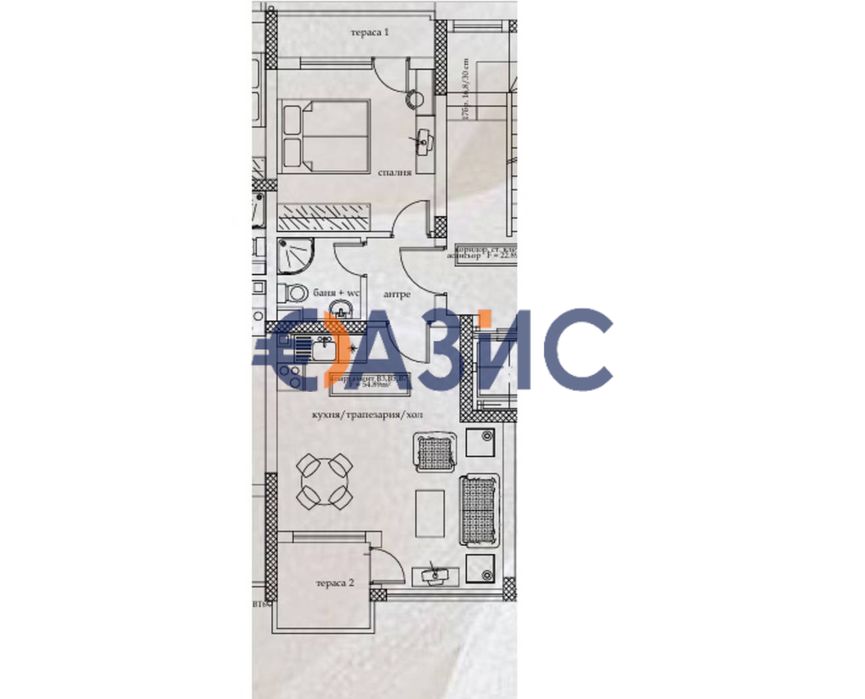 Продава се Двустаен апартамент в к.к. Слънчев бряг - 66 кв.м за 836 €/кв.м - Снимка #8