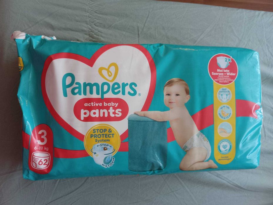 Пелени-гащички Pampers Pants Размер 3 Jumbo Pack 61 бр Използван е 1 бр. От 62 - 17€