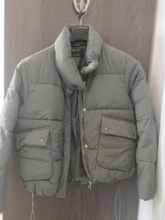 Дамско яке зелено зимно