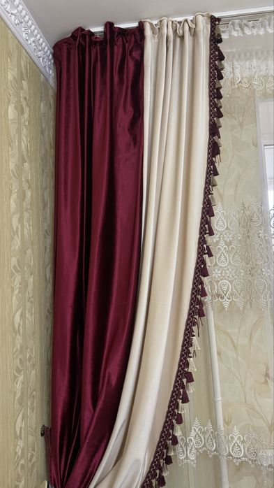 Штор для гостнинной с тюлями