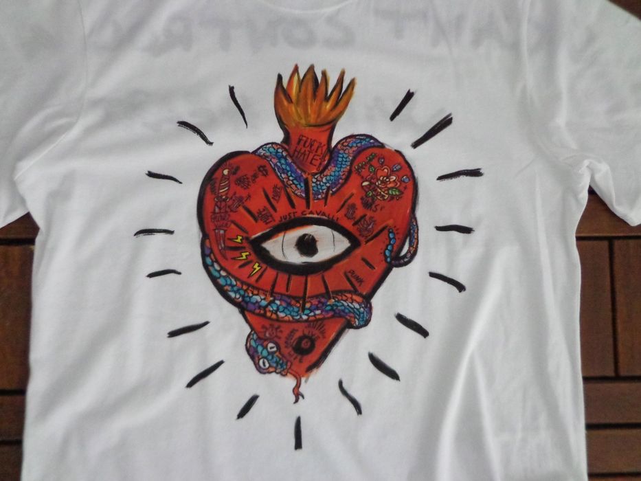 Мъжка тениска Just Cavalli logo print T-shirt organic