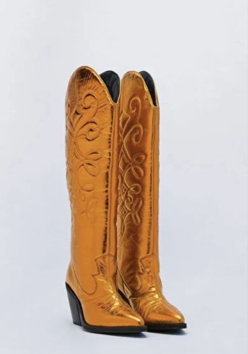 Cizme statement aurii marimea 37