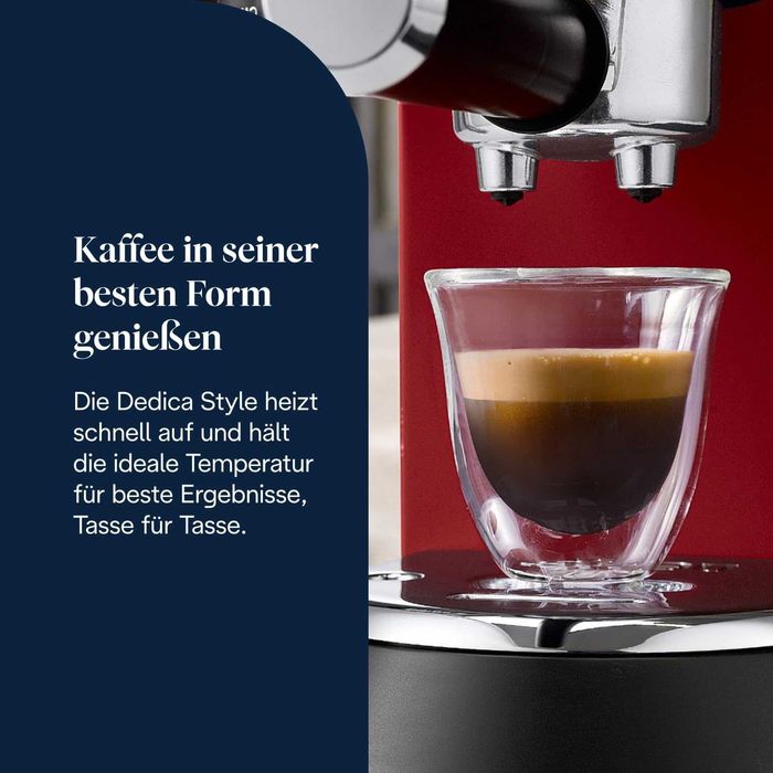 Еспресо кафемашина Delonghi Dedica EC685.R, изцяло метален корпус