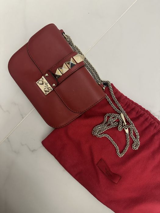 Valentino Glam Lock leather crossbody bag