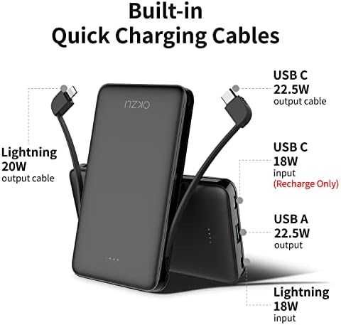 Нова Преносима външна батерия 10000mAh с бързо зареждане 22.5W PD QC