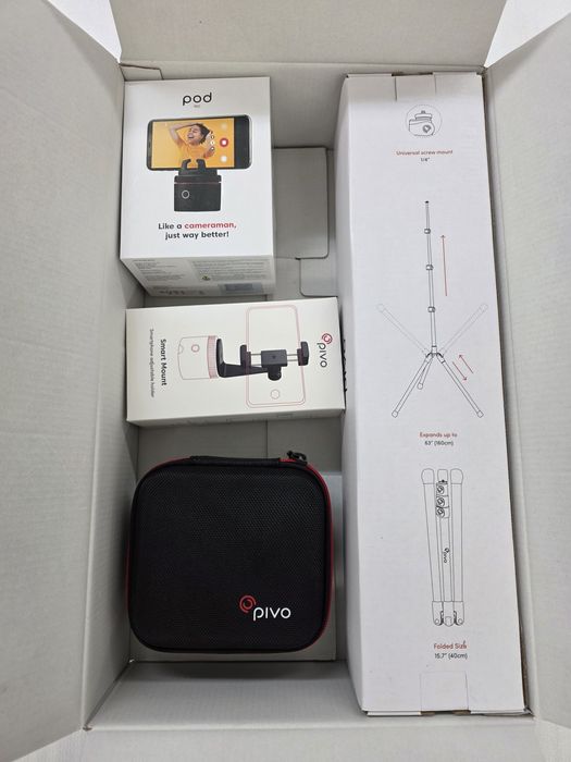 360° AI Стойка за Смартфон с Проследяване, Личен Оператор Pivo Pod