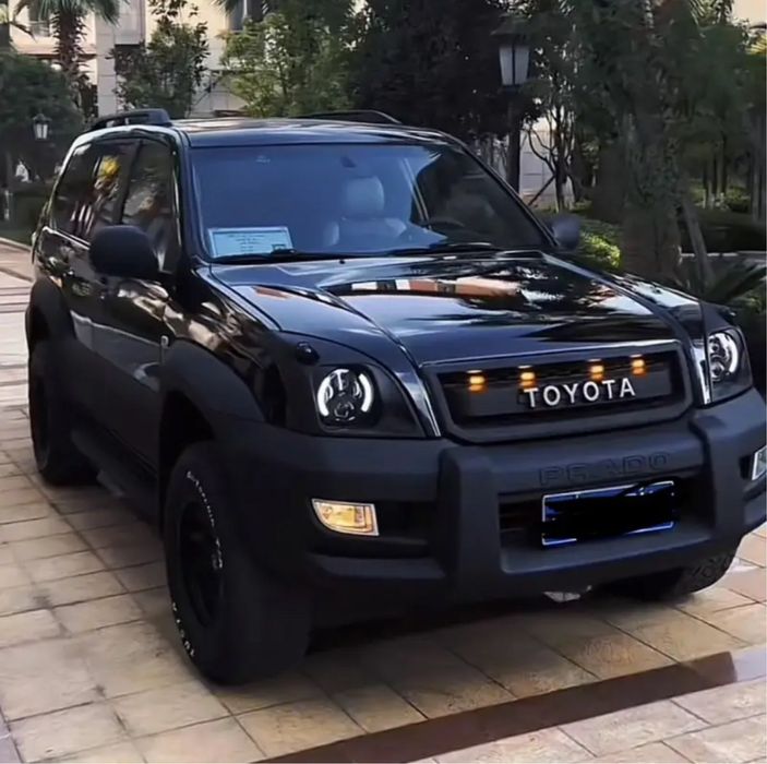 Фары Прадо 120 тюнинг Bi led решетка радиатора