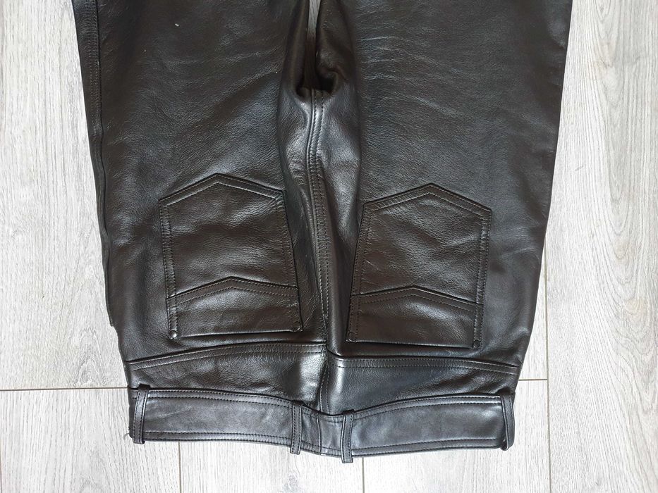 Pantaloni de piele barbati (rock, motor) - Marimea 50 (Talie 81 cm)