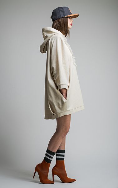 Hanorac panza, Nicoleta Obis, bej, marime universala, nou