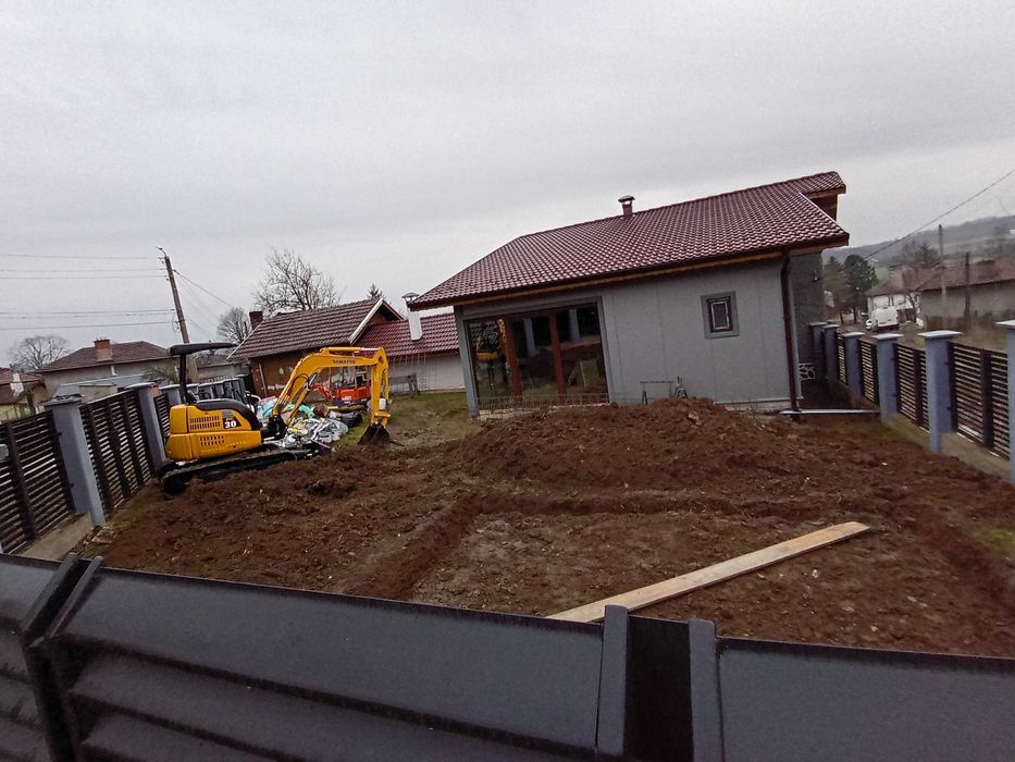 Услуги с мини багер и самосвал