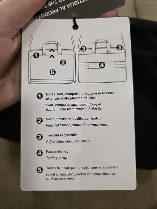 Чанта за лаптоп Tucano Milano ECO - 15,6