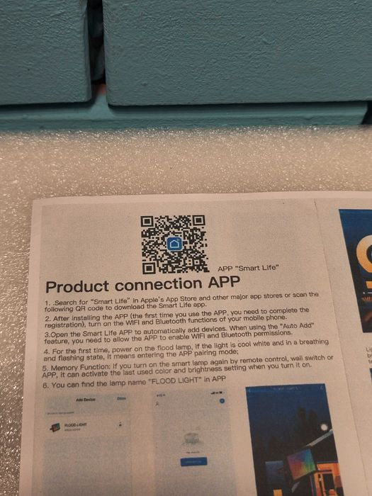 35W Смарт Tuya/Smart Life RGB LED Прожектор - Bluetooth, Димируем IP66