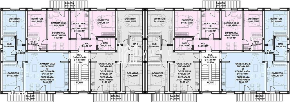 Apartament 3 camere Sibiu | ETAJ 2 | Decomandat I D.Stanca
