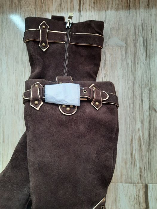 Cizme din piele întoarsă Tabu