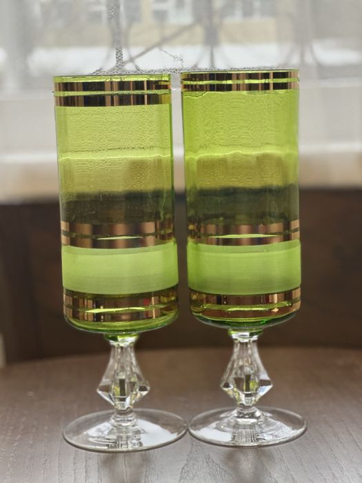 Вазы (парные вазы)  Богемия