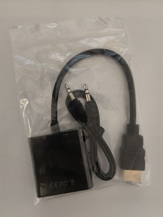 Преходник HDMI to VGA с аудио и без
