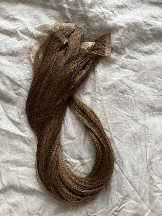 100 % юношеска ,естествена коса на стикери