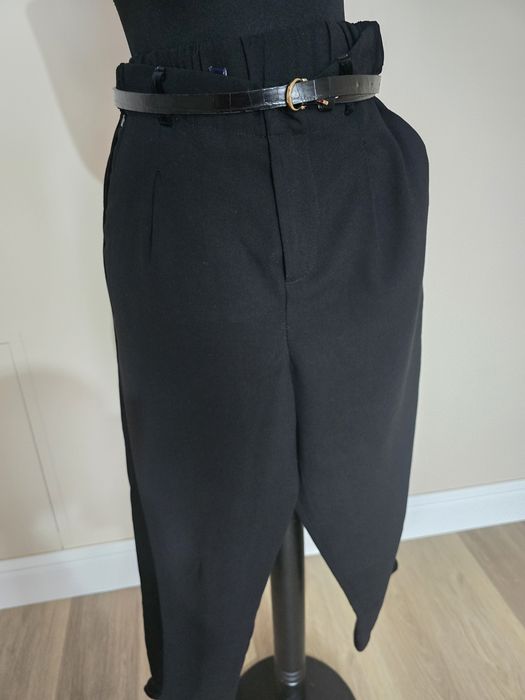 Pantaloni negri cu catifea pentru femei marime S