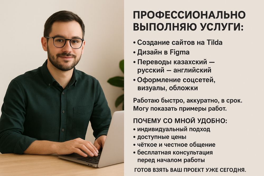 Создание сайтов на Tilda / Дизайн / Переводы