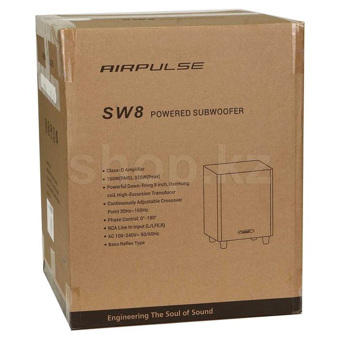 AIRPULSE SW8 активный сабвуфер легко интегрируется Airpulse A80, A100