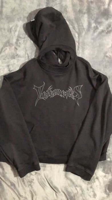 Vetements SS17 Champion Reversible Metal Logo Hoodie