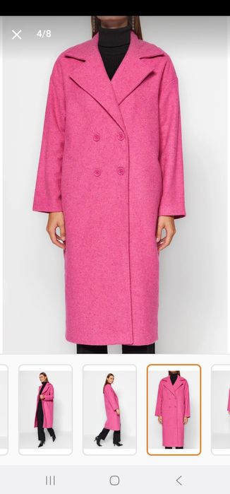 Palton nou cu eticheta marimea s, oversize, cu lana