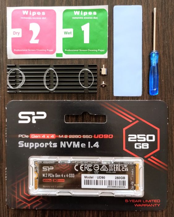 SSD M.2 PCIe 4.0x4 NVMe 250Gb