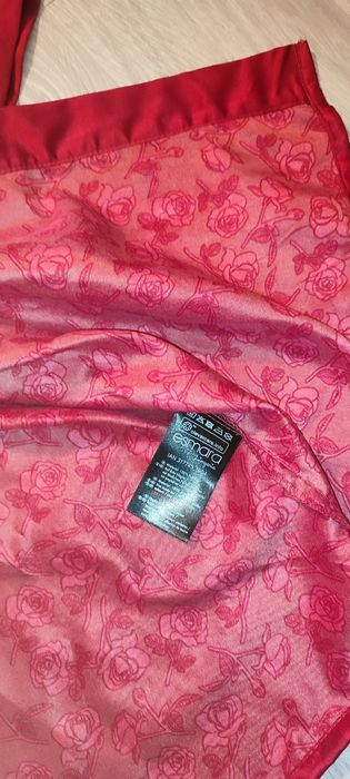 Halat de casă, atingere de mătase, roșu zmeură