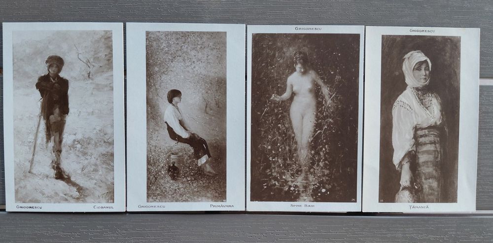 Lot de 24 de cărți poștale, picturi Nicolae Grigorescu