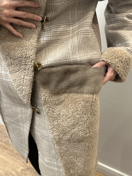 Пальто с норковым воротником