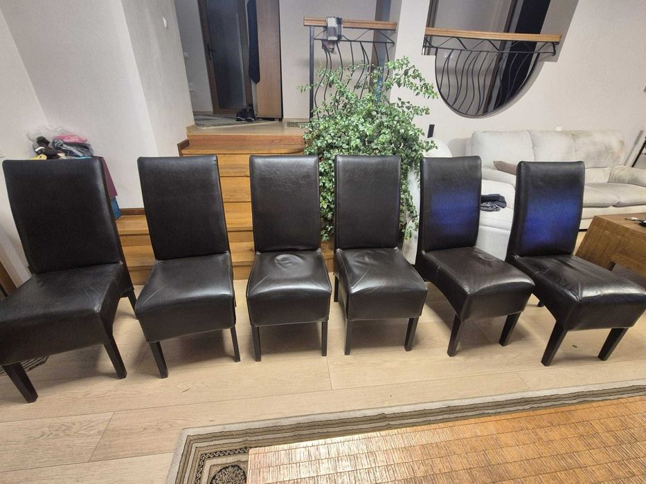 Mobexpert set 6 scaune piele