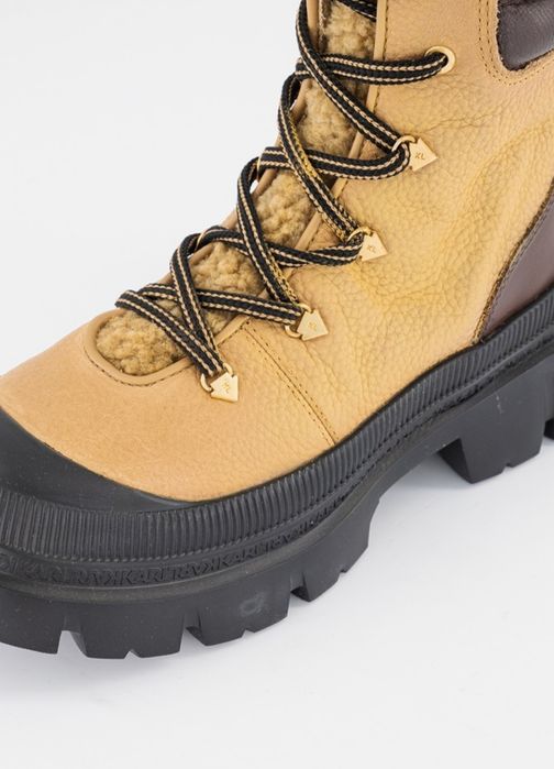 %ПРОМО%до 31.01!Karl Lagerfeld -№ 39–Дамски Кожени боти с еко вълна, Т