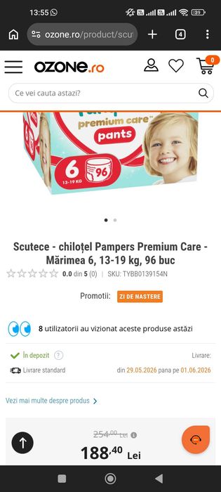 Pampers Premium Care Pants nr. 6