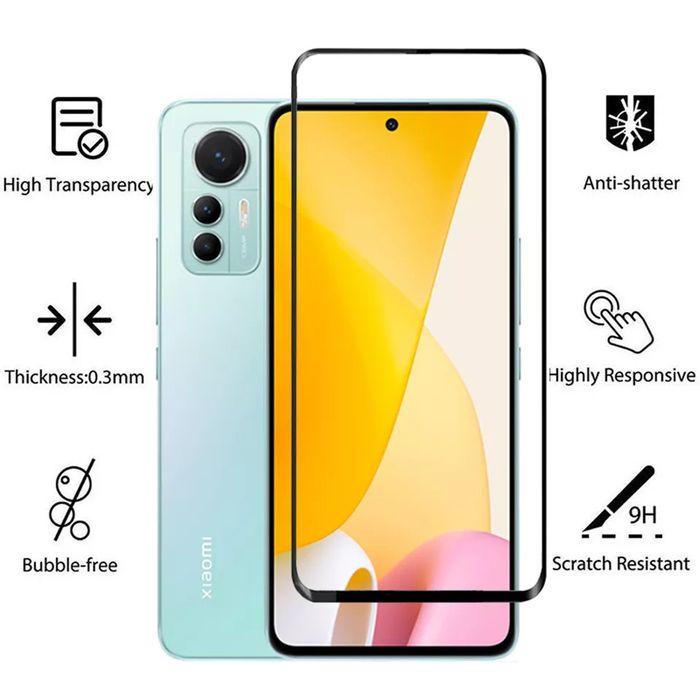 5D ЦЯЛО ЛЕПИЛО Стъклен протектор за Xiaomi 12T Pro / 12 Lite 5G