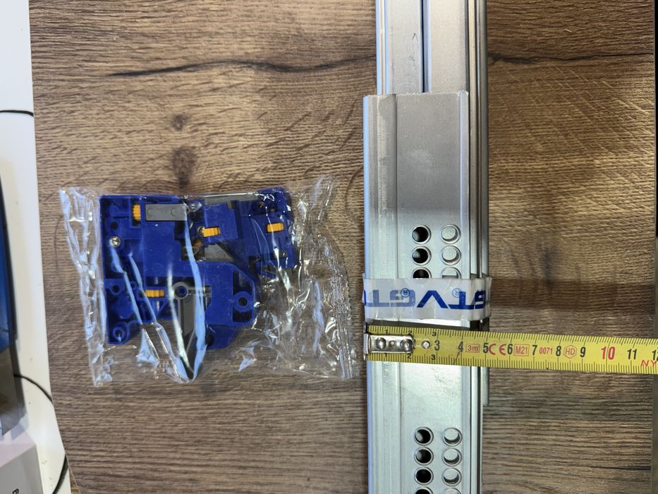 Телескопичен водач скрит монтаж c 3D планка GTV за 18 mm