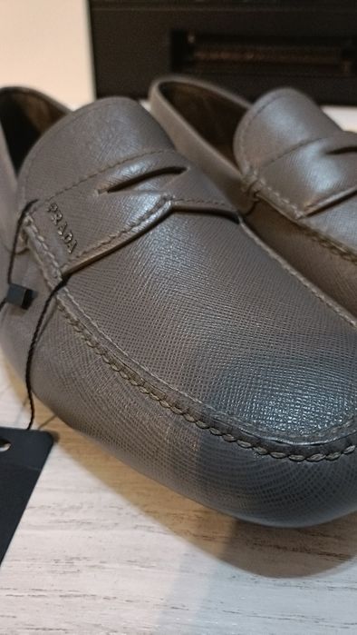 Mocasini Prada din piele Saffiano